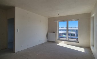 -salon z aneksem kuchennym i wyjściem na taras