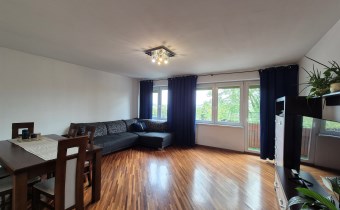 -salon z wyjściem na balkon